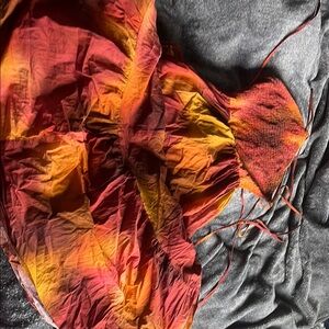 Zara Red and Orange Maxi Dress